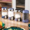 Press-Type Quantitative Seasoning Jar Adjustables Opening Sealed Salt Jar For Home Kitchen Hotel