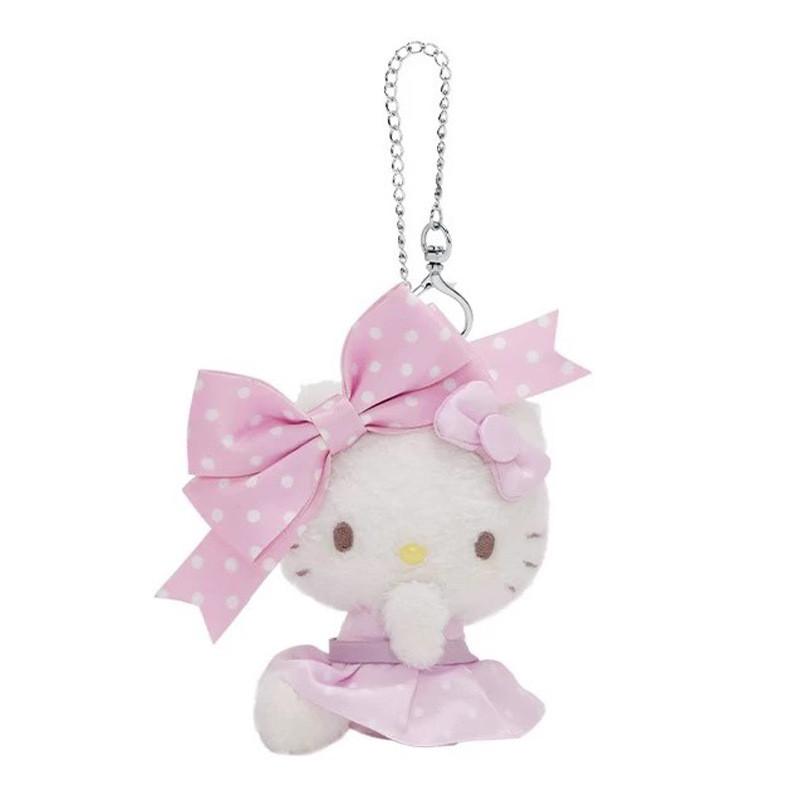 Sanrio Kuromi Melody Cinnamoroll Wave Point Bow Keychain Plush