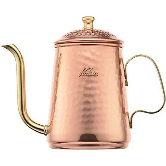 Kalita Coffee Pot Copper 600ml Narrow Spout Nozzle Direct Fire Made Japan Cu Kettle 600 Drip Teapot Cafe Camp Outdoor #52260