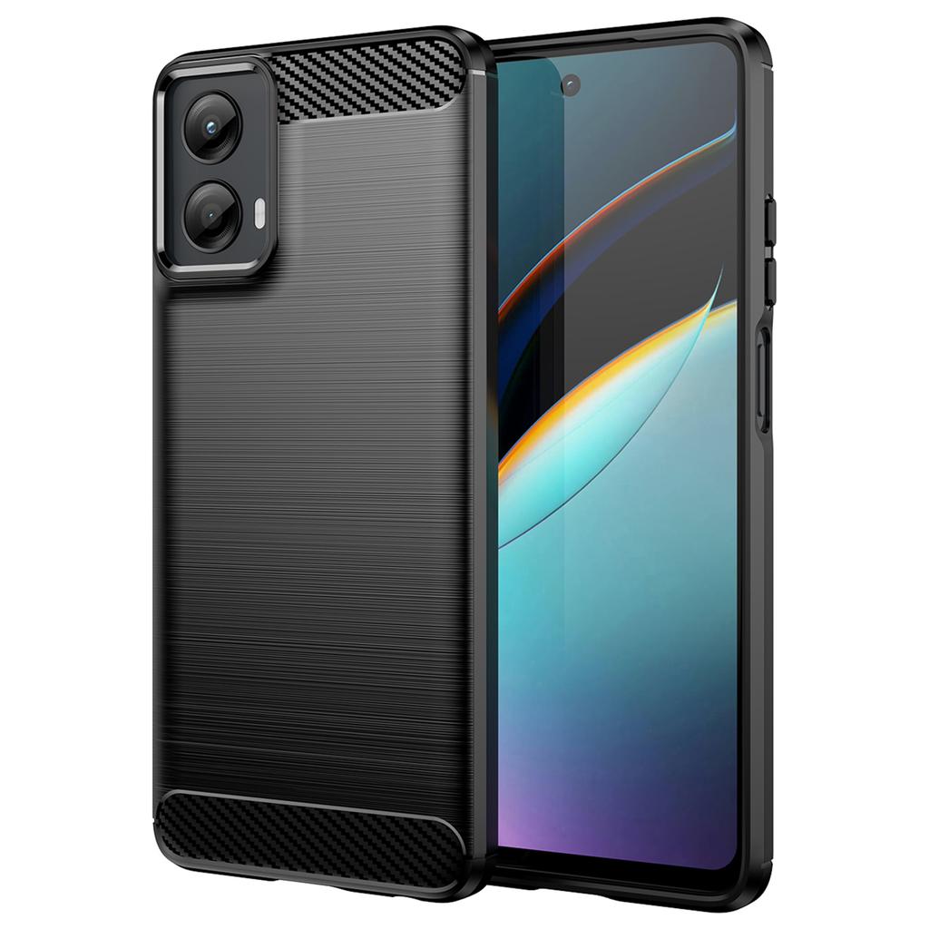For Motorola Moto G 5G (2024) TPU Case Carbon Fiber Texture Phone Back Cover