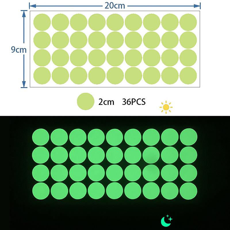 

Светящиеся в темноте звезды круглые точечные наклейки на стену Diy декор комнаты 2cm