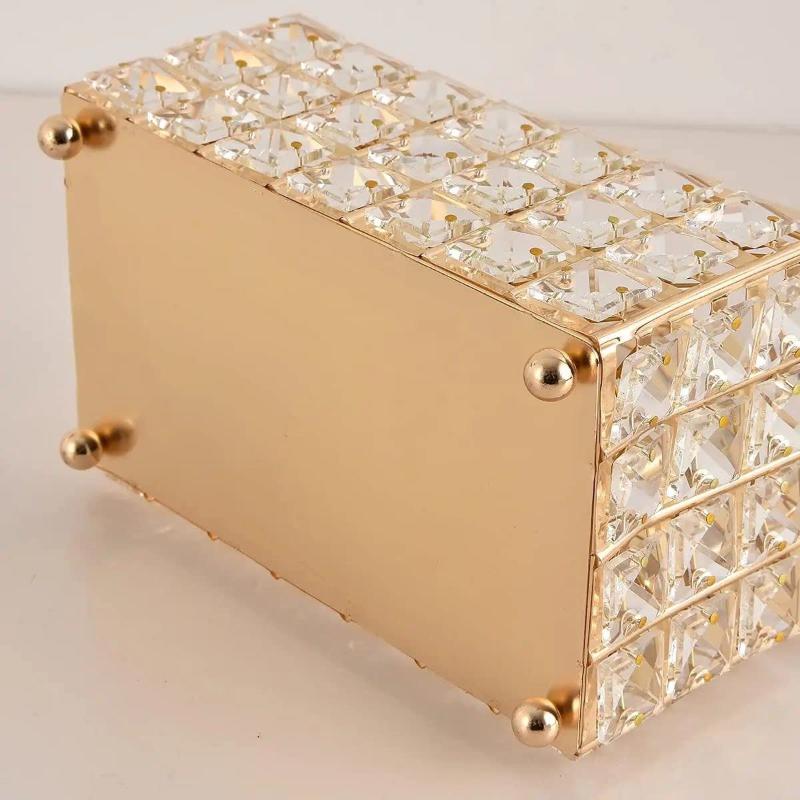 Crystal Tissue Box European Style Luxury Transparent Paper Towel Container for Bathroom Vanity Dining Room Home Decor