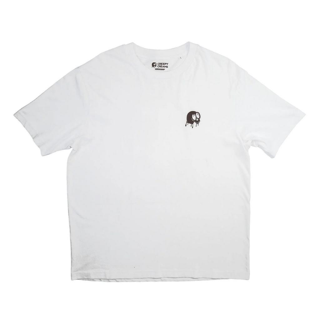 Creepy Creams Unisex Adult Back Print Organic T-Shirt