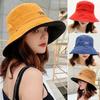 Large Brim Fisherman Hat Letter Embroidery Sun Hat Casual Panama Hat