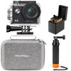 AKASO Action Camera EK7000 4K30FPS 20MP Underwater Camera with External Microphone 40M and Abundant Accessories Handgrip and Storage Case WiFi,