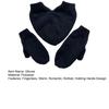 3Pcs Couple Hand Holding Mittens Heart Shape Shared Glove Two Person Gloves Romantic Knit Fingerless
