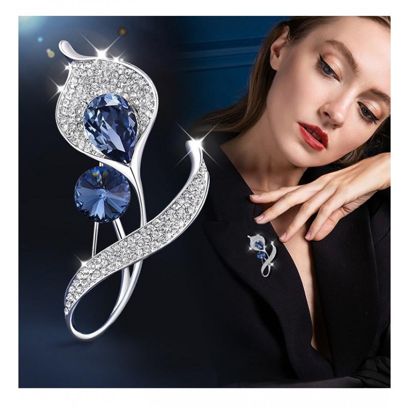 Elegant Floral Brooch Set Women Lightweight Luxury Pin Collection Stylish Accessory Office Date Night Gift