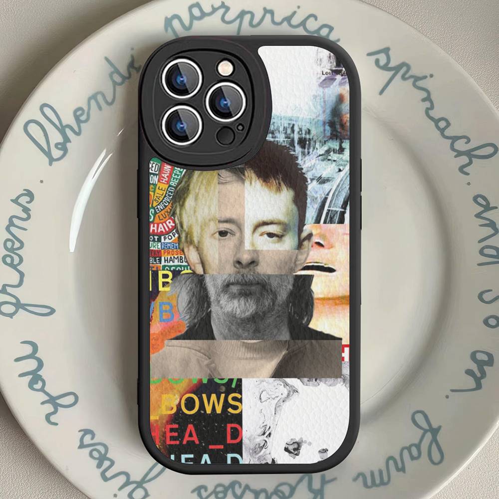 Vintage Mode Design Radiohead Handyhülle Für IPhone 11 12 13 14 15 16 Pro Max Mini Plus Weiche Lederhülle