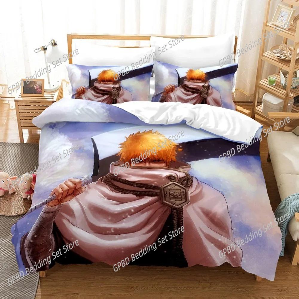 Anime Bleach Toushirou Ichigo Bedding Set Single Twin Double Queen King Cal King Size Bed Linen Set