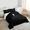 Black White Cross Philippians 4 13 Bedding set (1 duvet cover, 2 pillowcases, duvet not included), Faith Strength Scripture Art Print