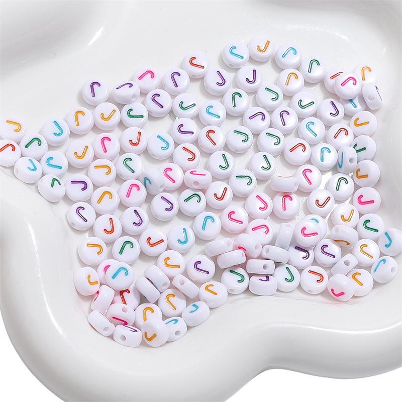 4x7mm Acrylic English Letter Beads for DIY Kids' Educational Jewelry, Bracelets, and Necklaces.