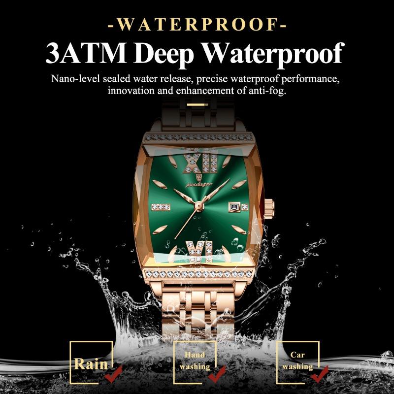 POEDAGAR Fashion Original Woman Clock Waterproof Date Elegant Ladies Watch Stainless Steel Casual Quartz Watches Reloj