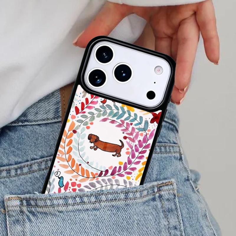 Funny Dachshund Long dog short legs Phone Case for iPhone 16e 15 14 13 12 17 Pro Max Plus Air 17pro Cover Coque