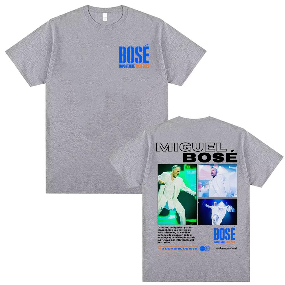 Miguel Bose Importante Tour Graphic Tshirt Unisex Women Harajuku Hip Hop Punk Style T Shirts Casual Cotton Oversized YK Top