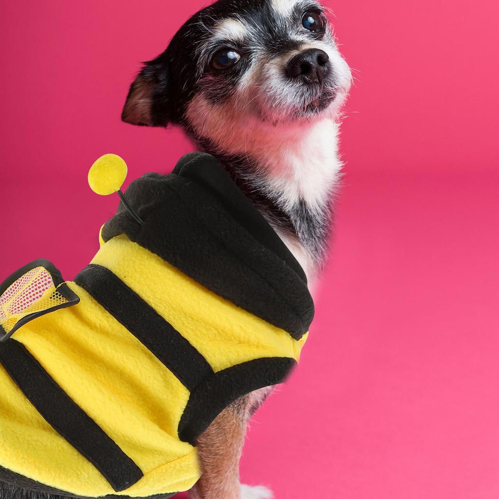 Bee Costume For Dogs Small Pets Yellow Black One-Piece Durable Pet Outfit Outdoor Walking Jogging Dress-Up Supplies Dog