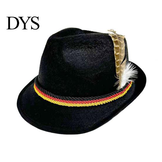 Versatile Casual Hat Fedora with Feather, Short Brim Vintage Jazz Hat, German School Cultural Festival Accessory Oktoberfest Costume Accessories