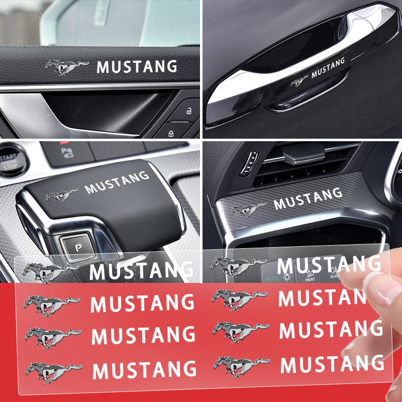 Car Interior Random Stickers Car Goods Car steering wheel Decals For Ford Mondeo Fiesta ecosport Mustang Focus 2 3 4 Kuga Fusion CVZ1