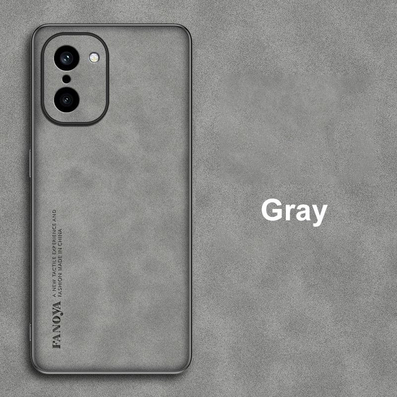 For OnePlus Ace 6T Case Luxury PU Leather Phone Case For One Plus Ace 6T 5G Back Cover TPU Silicone Shockproof Full Protection For OnePlus Ace 6T серый