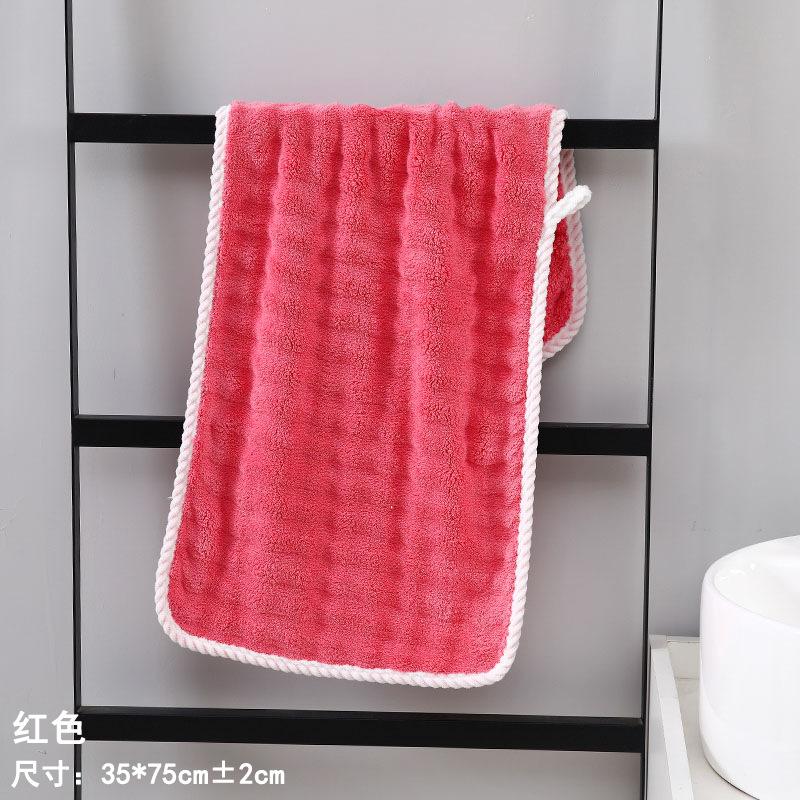 Towel summer new coral fleece bubble hemming multi-color face towel soft water absorption is not easy to lose hair face towel