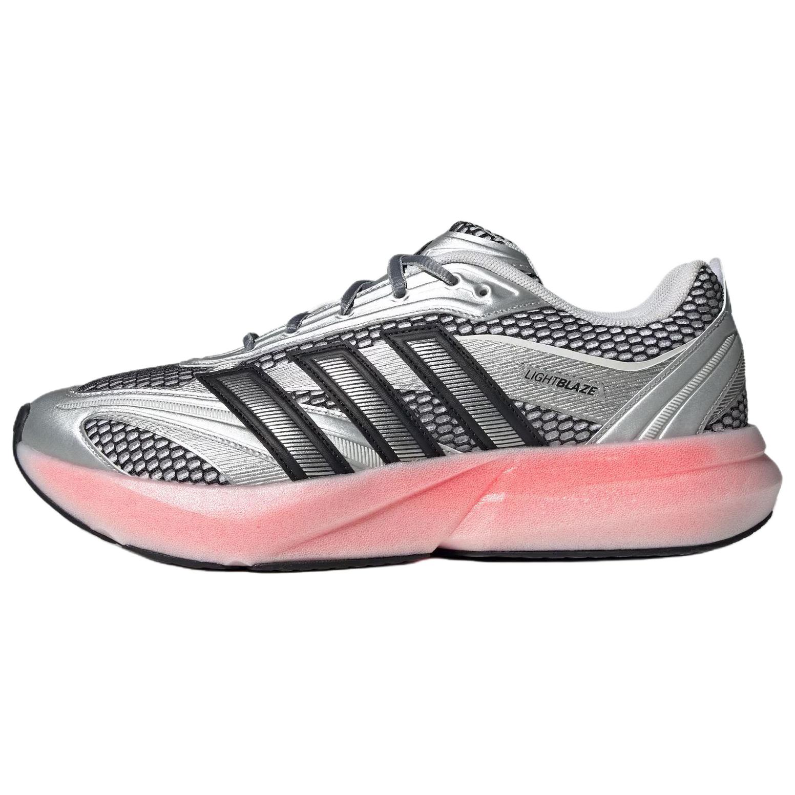 

Adidas Lightblaze Glow Модные Удобные Сетчатые Нескользящие Прочные Низкие Повседневные Кроссовки для Бега Мужские кроссовки Серебристо-Розовые JR1797 42