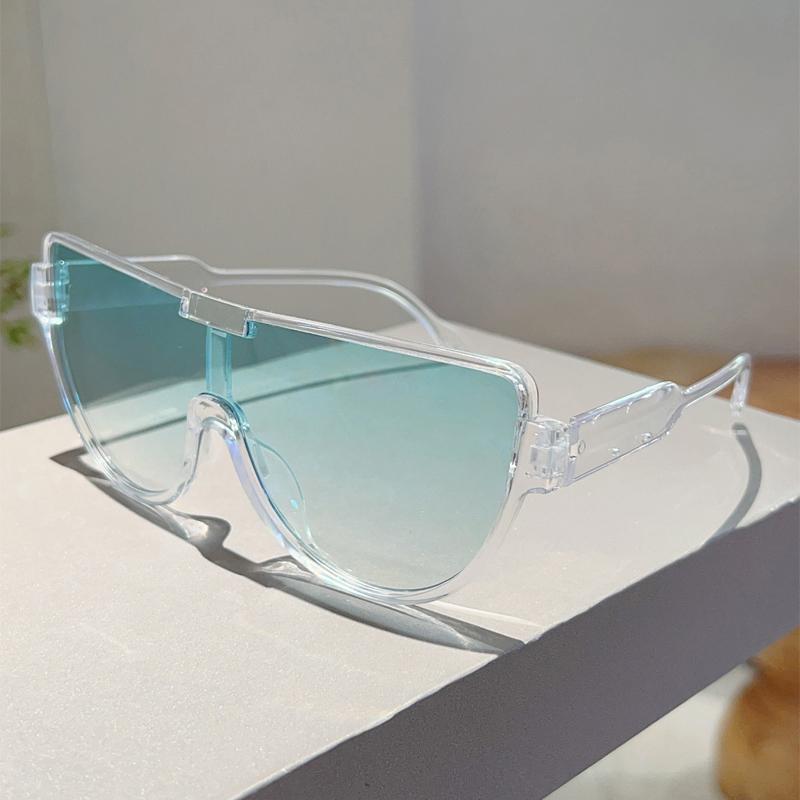 Semi-round Sunglasses Women Fashion Oversized Monoblock Casual Shades Ins Trendy Design Korean Style Outdoor Sun Glasses
