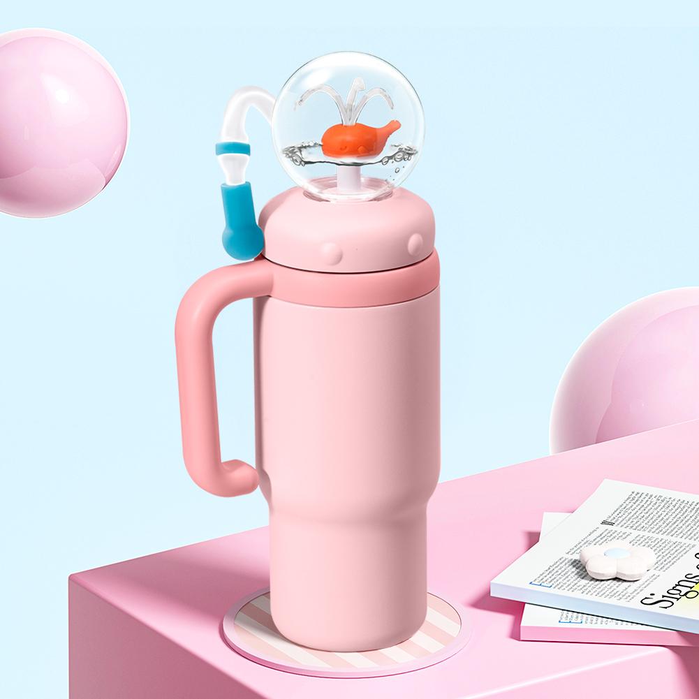 40oz Straw Double-Layer Insulated Cup Stainless Steel Portable Water Cup Vacuum Thermal Insulated Mug for Cold Hot Beverages