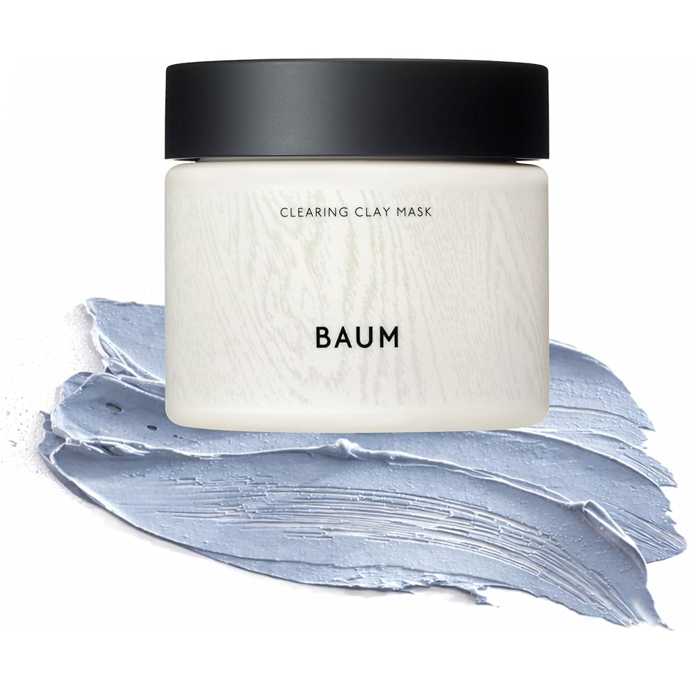 BAUM Clearing Clay Mask a 150g | Removal | Scent of Cedarwood, Cypress, Vetiver, Bergamot, etc. | Skincare Peeling Gommage Forest Bath Unisex Men s Gi