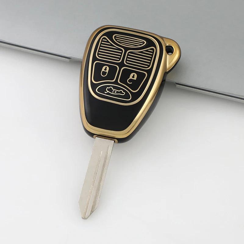 For Jeep Grand Cherokee Wrangler JK Commander for Dodge Nitro Calibe for Chrysler 300C Pacifica TPU Key Cover Case Cap