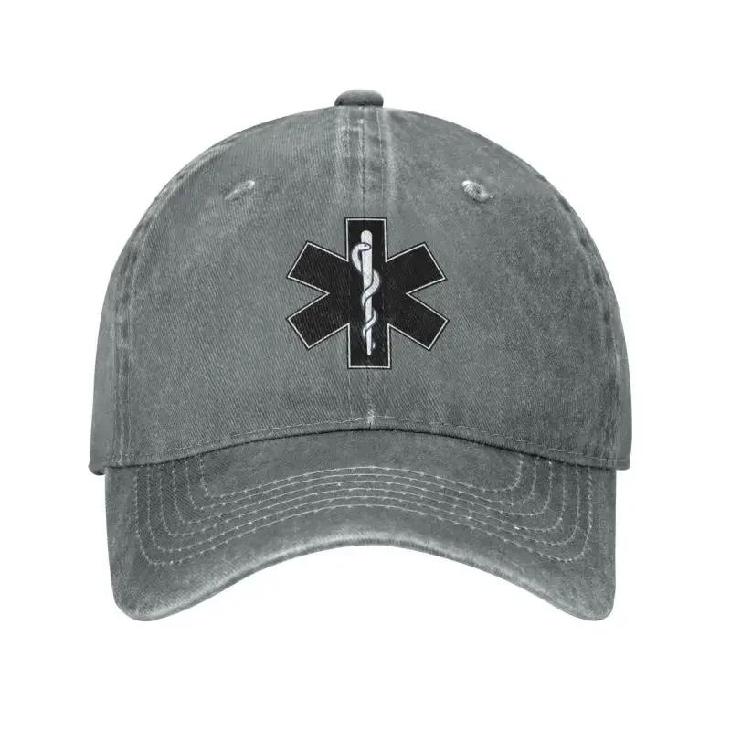 Classic Cotton Paramedic Star Of Life Baseball Cap Women Unisex Breathable Emt Emergency Medical Symbol Dad Hat Sports