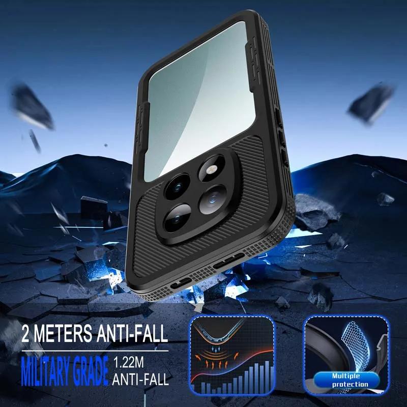 For Redmi Note 15 Pro 5G Waterproof Pouch Shockproof Phone Case Full Coverage Transparent Shell with Lanyard Button Cover Bumper
