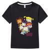 Rugrats 100%Cotton Cartoon Children's T-Shirt Casual Cute Boys Tees Girls Tops Kids Retro O-Neck Short Sleeve Anime T-shirt Fun T-shirt Summer tops