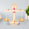 Wooden Math Balance Scale Educational Toy for Kids Building Skills Learning Addition Subtraction Weight Comparison