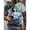 2026New Men's Cool Tattoo Girl Graphic T-Shirts Street Trend 3D Print Personality