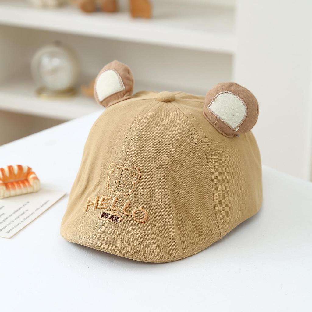 Chapeau de Soleil Bébé Ours Printemps/Été - Casquette Beret Mignonne Dessinée pour Bébés et Tout-Petits