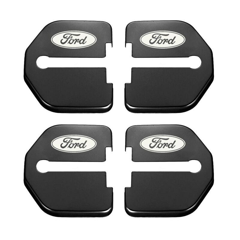 bhmcg3 4PCS Door Lock Decoration Protection Cover emblem case for Ford Fiesta EcoSport ESCORT focus 1 focus 3 focus 2 Accessories