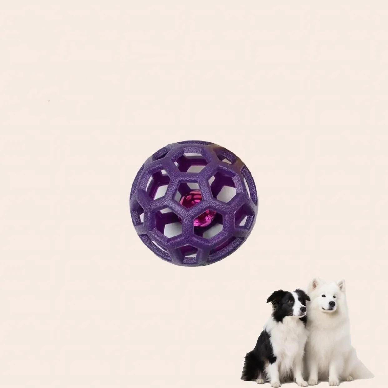 Dog toy bite-resistant TPR hollow sounding bell ball self-entertainment to relieve boredom cat and dog toys pet supplies