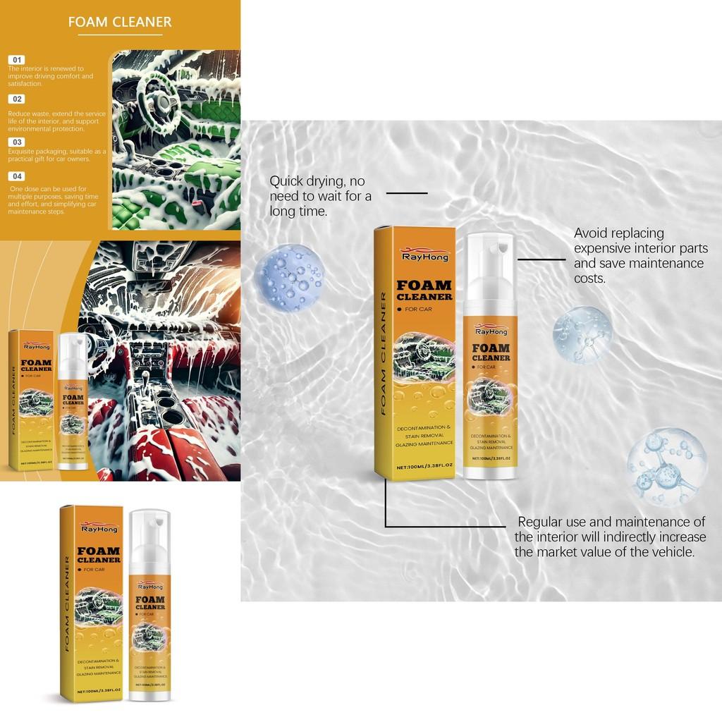 Rayhong Car Foam Cleaner 100ml Premium Foam Cleaner For Interior Care And Protection
