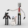 Hot Game Skibidi Toilet Vs Surveillant Building Blocks Abs Plastic, Toilet Man And Surveillant Designs, 100-200 Pieces