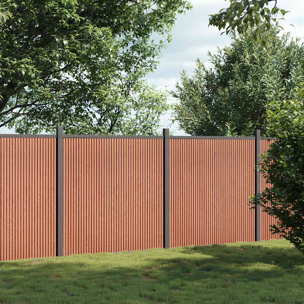 Fence Panel Brown 353 X 186 Cm WPC