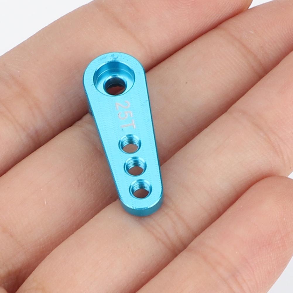 Aluminum Alloy RC Steering Servo Half Arm Horn 28.5mm 25T for   1Celsius10 Truck (Blue)