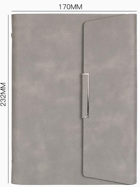 A5 PU Leather Business Notebook with Magnetic Clasp, Hardcover Journal for Office & Gift, Customizable Logo