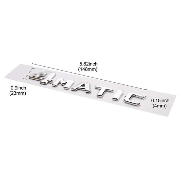 4MATIC Auto Trunk Door Fender Bumper Badge Decal Emblem Adhesive Tape Sticker Replacement