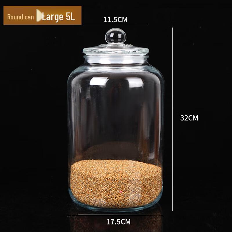 Transparent Glass Sealed Storage Jar