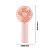 Mini Portable Handheld Fan, 3-Speed, USB Rechargeable, Battery Operated, for Makeup/Eyelash, Camping, Beach, Travel – Pink