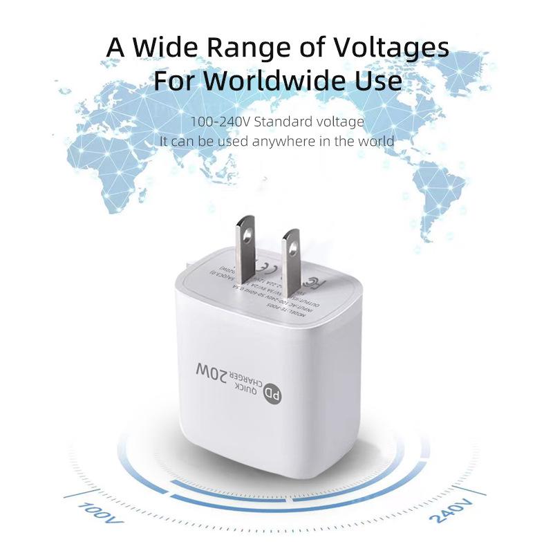 Dual-Port 20W Fast Charger for Apple & Huawei - A+C Compatibility