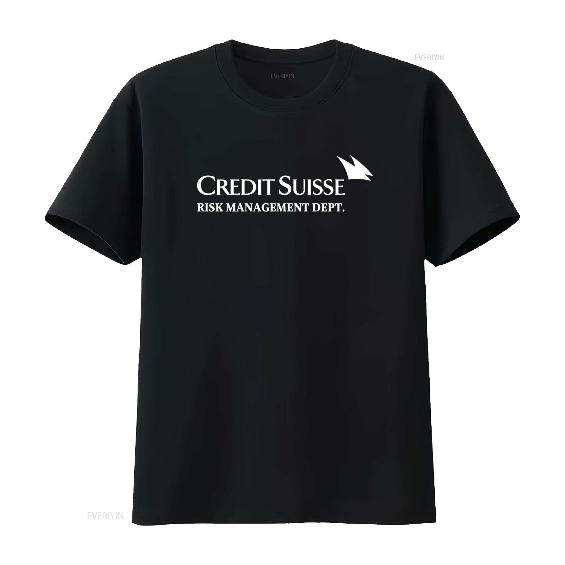 

Credit Suisse Risk Management Dept Crewneck T Shirt Stylish and Professional Design for Fashion Forward Individuals vintage 4XL