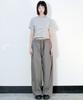 Deumakeu Side One-Pleat Real Wide Pants Mocha