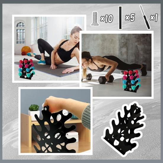 Yousheng 4-Tier Dumbbell Rack Heavy Duty Weight Stand with Handle Space Saving A-Frame Metal Home Gym Workout Dumbbell Holder