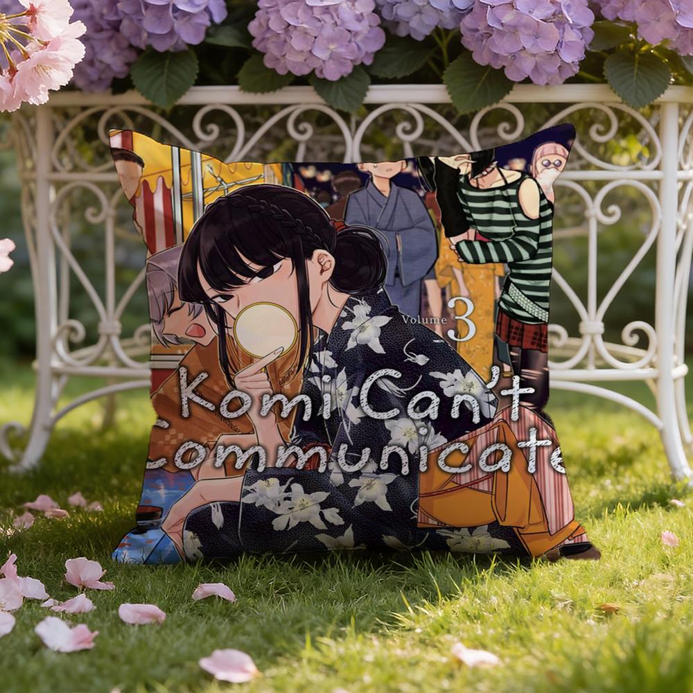 K-Komi Can't Communicate Cushion Cover Home & Car Dual-Scene Pillow Cover: Reversible for Premium Comfort