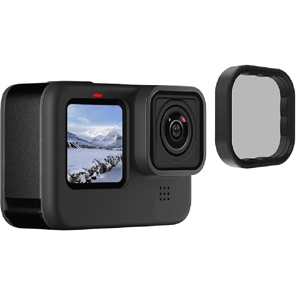 Поляризационный фильтр TELESIN для GoPro Hero 12 Hero 11 Hero 10 Hero 9 Black, Круговой поляризационный фильтр CPL, Защитная линза для Go Pro 12 11 10 9 Single CPL